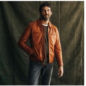 Taylor Stitch - The Moto Jacket in Whiskey Steerhide